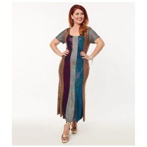 The Curve Multicolored Sequin Midi Dress